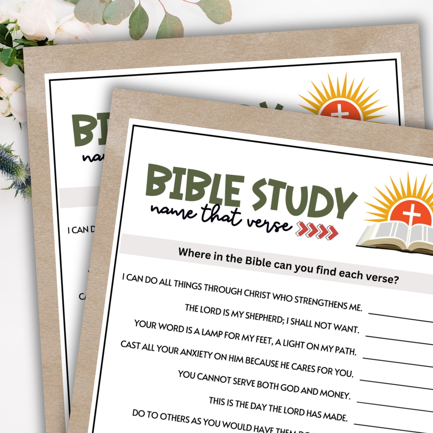 Are you seeking a fun and engaging activity for your Sunday School or Bible Study Group? Whether you've got kids, teens, adults, and even seniors in your gathering or group, this quick and easy trivia game from Party Prints Press is just what you need!