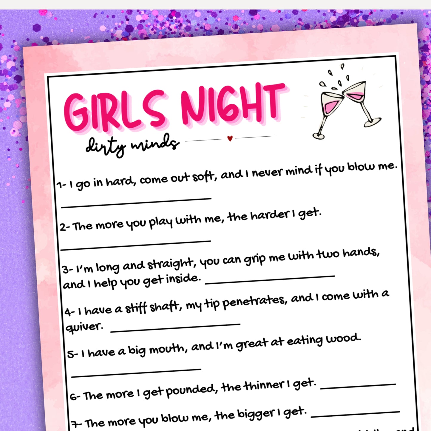 Girls Night Dirty Minds Trivia