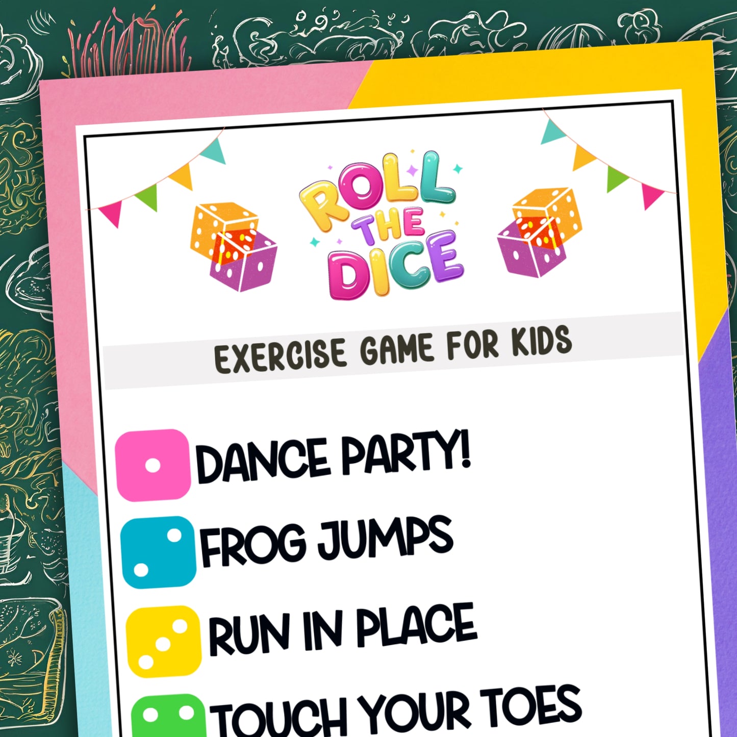 Roll The Dice Exercise Game For Kids
