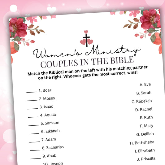 Couples in the Bible Valentine's Day Trivia
