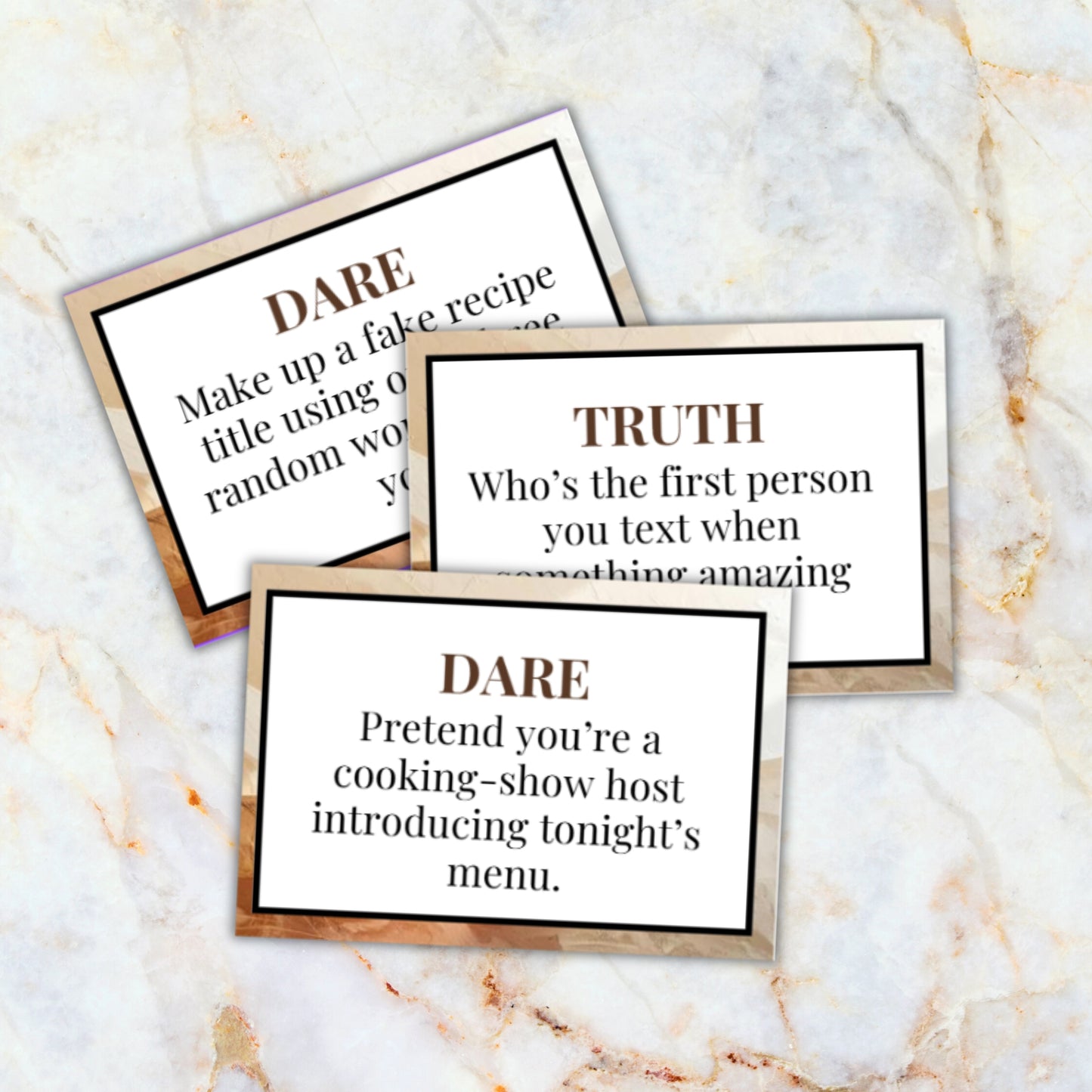 Friendsgiving Truth or Dare Card Game for Adults (80 Cards)