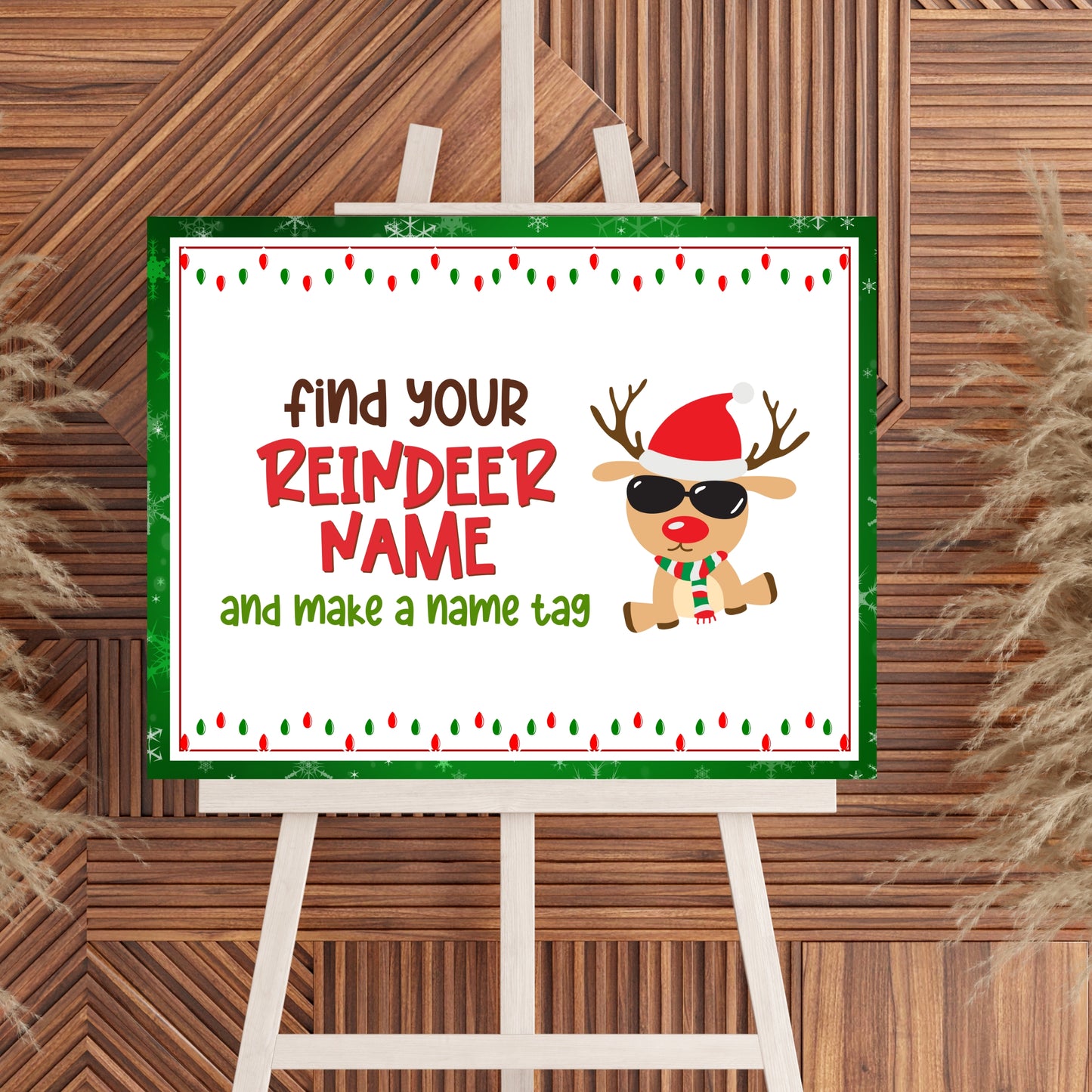 Whether you're hosting a Christmas party, setting up a fun activity for a holiday office party, or just looking to add a sprinkle of festive joy to any gathering, the "What's Your Reindeer Name?" game from Party Prints Press is the perfect addition to your holiday celebrations!  Ideal for Christmas enthusiasts of all ages, this printable activity is a breeze to play.  