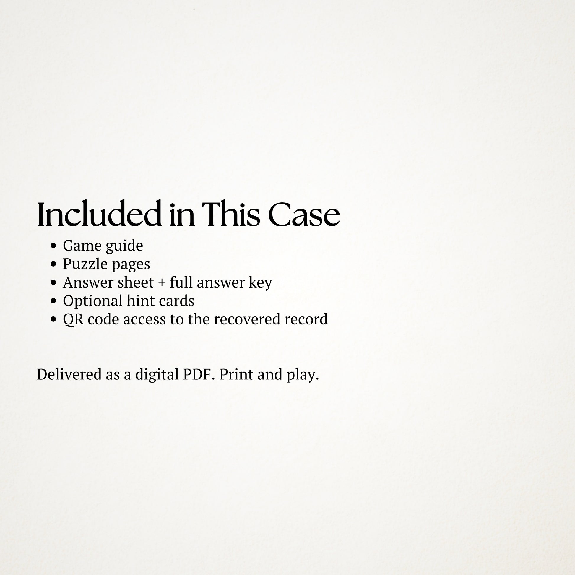 The Case of The Locked LIbrary Archive at Hollenwil Ridge instructions