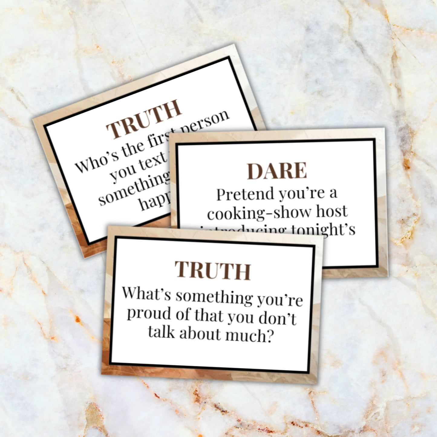 Friendsgiving Truth or Dare Card Game for Adults (80 Cards)