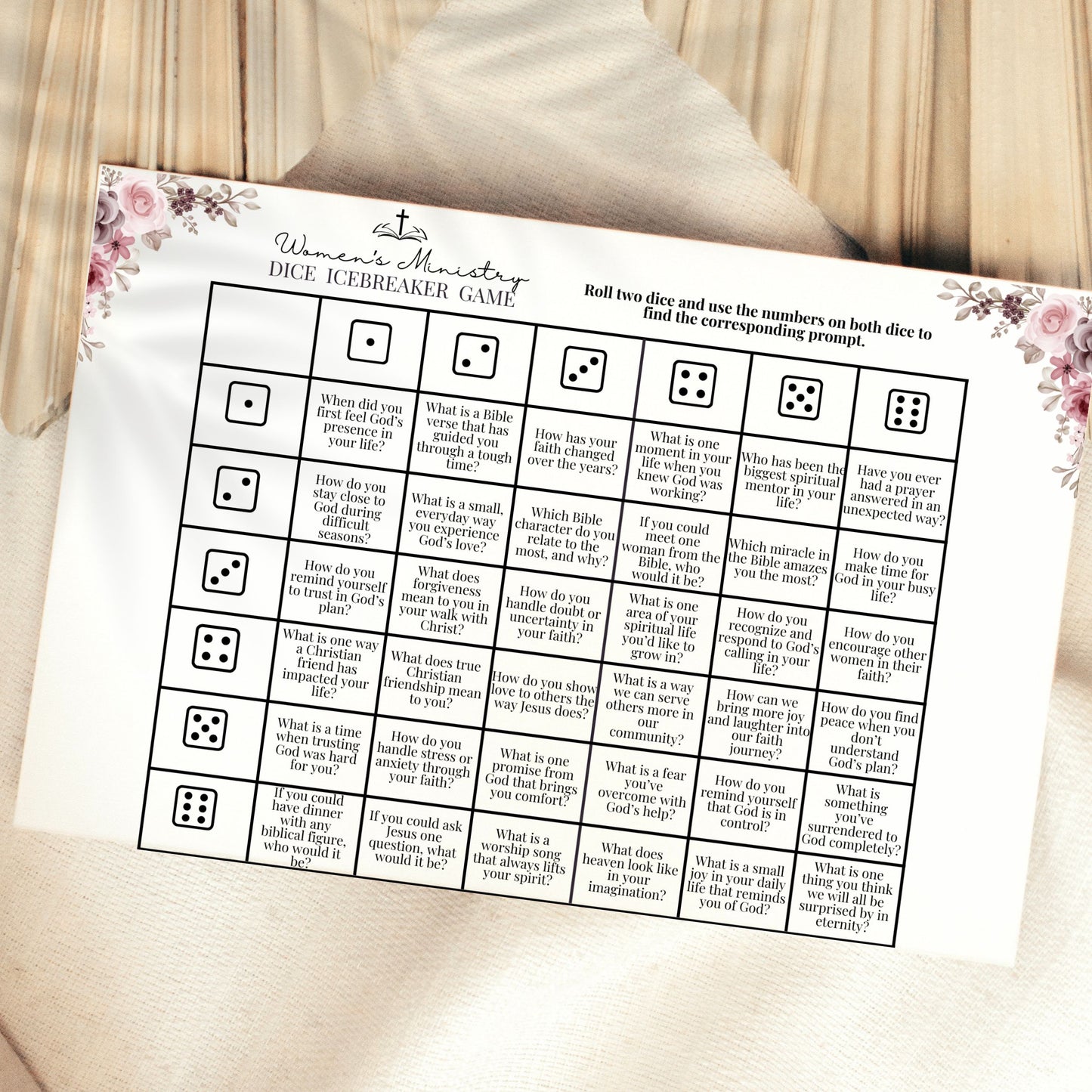 Women's Ministry Dice Game