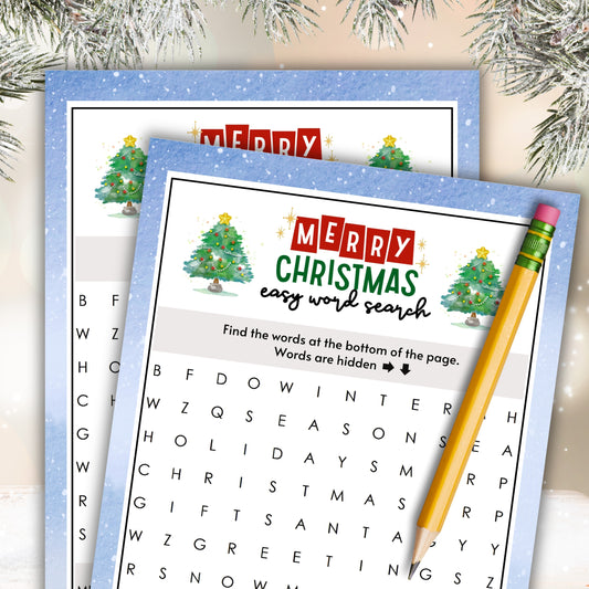 Christmas Easy Word Search