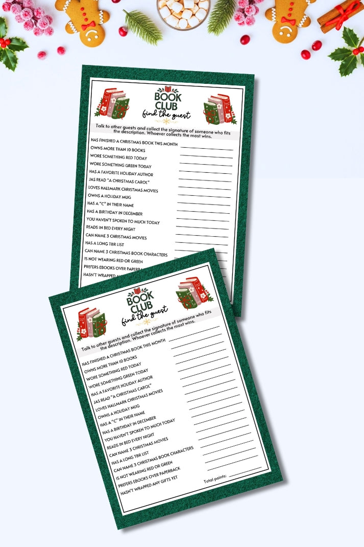 Book Club Christmas Find the Guest