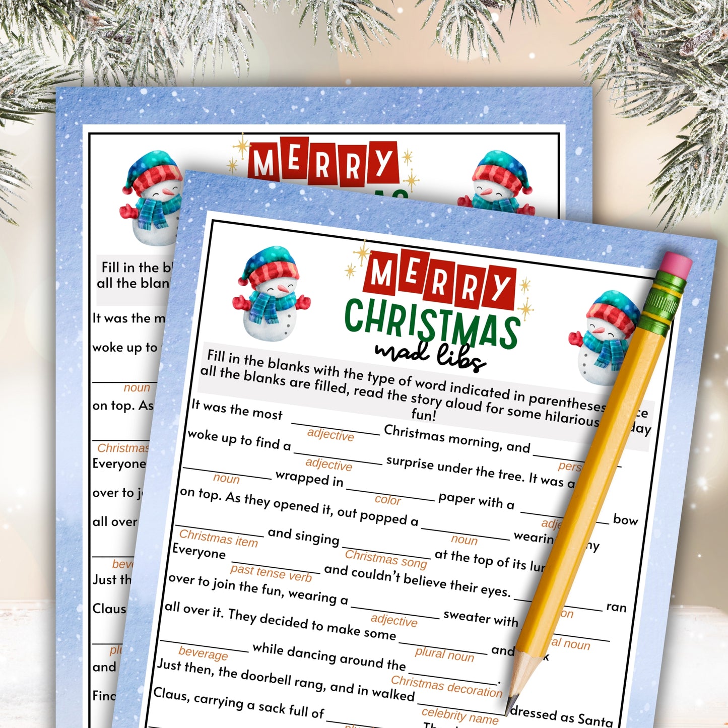 Christmas Mad Lib