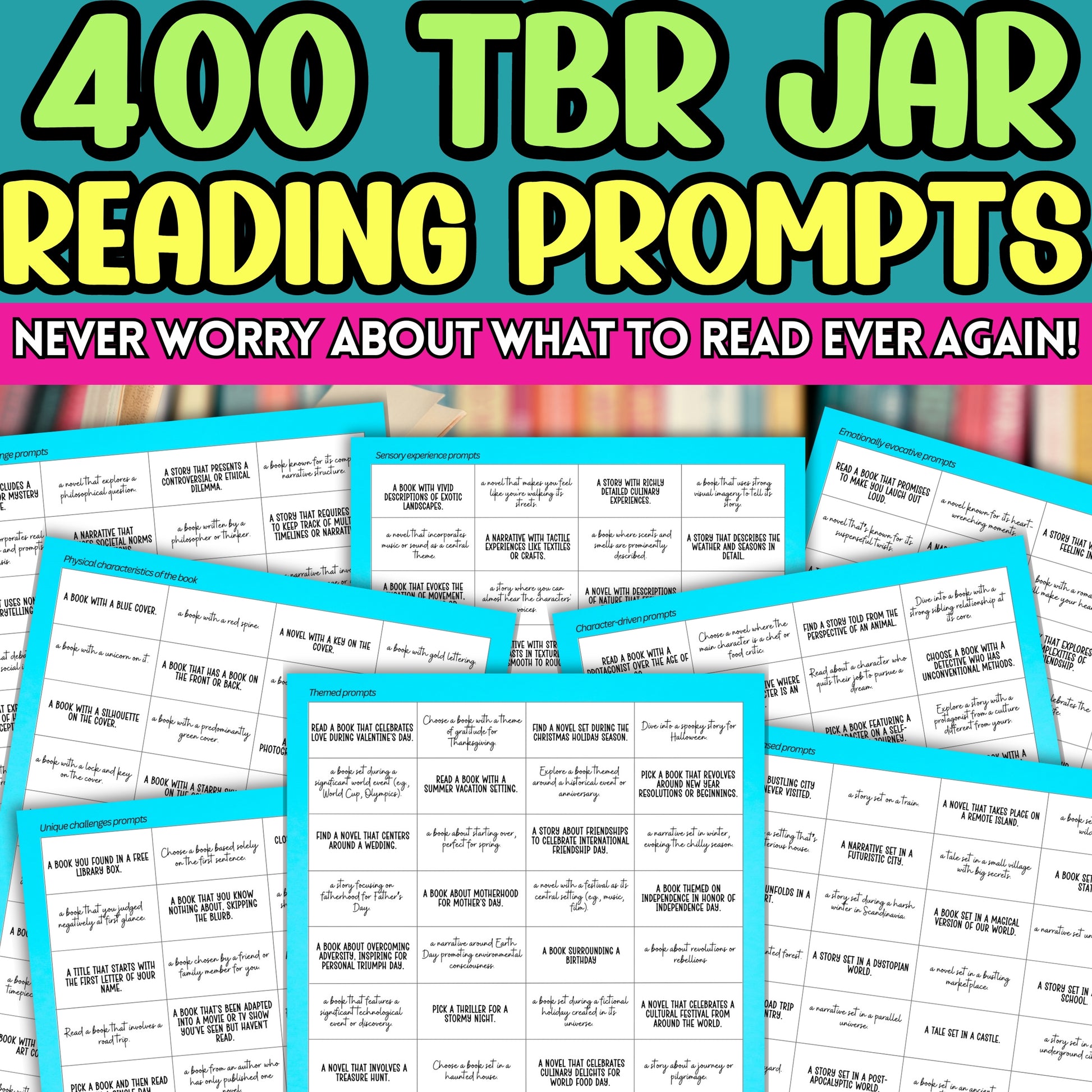 to be read tbr reading prompts