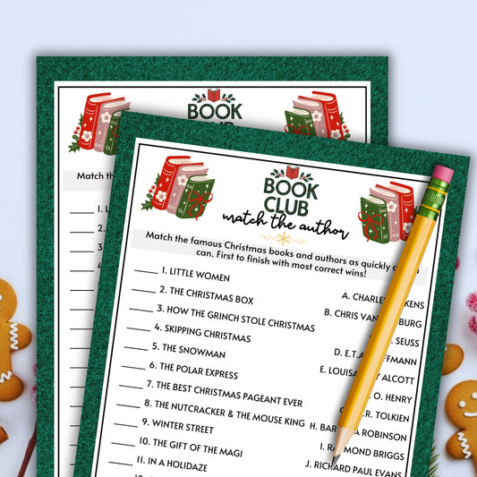 Book Club Christmas Match the Author