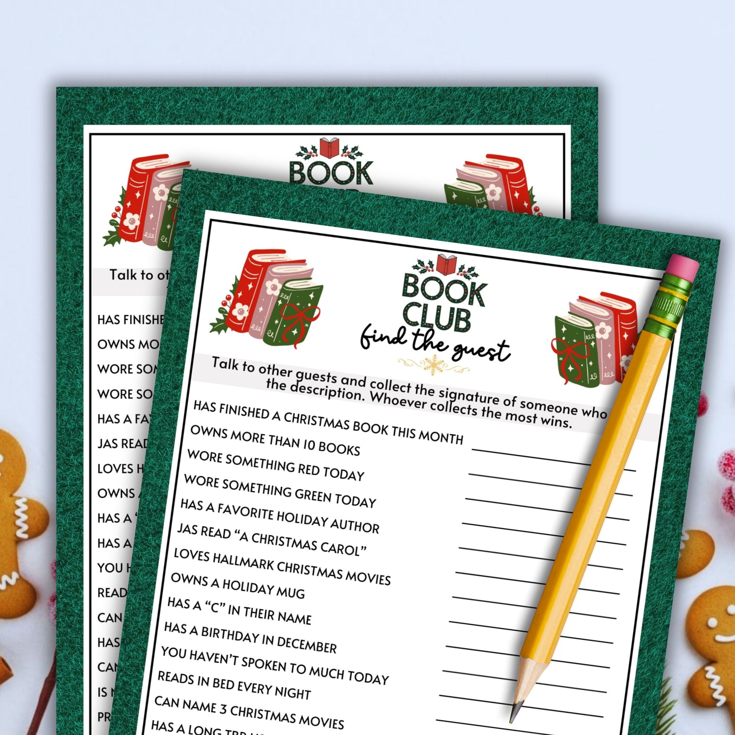 Book Club Christmas Find the Guest