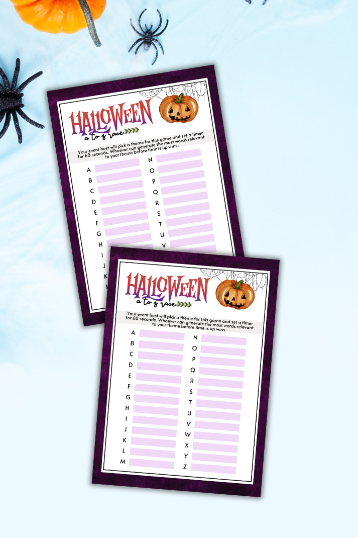 Are you seeking a fun and engaging activity to help celebrate Halloween?

If so, this fun "A to Z" word race from Party Prints Press is just what you need!