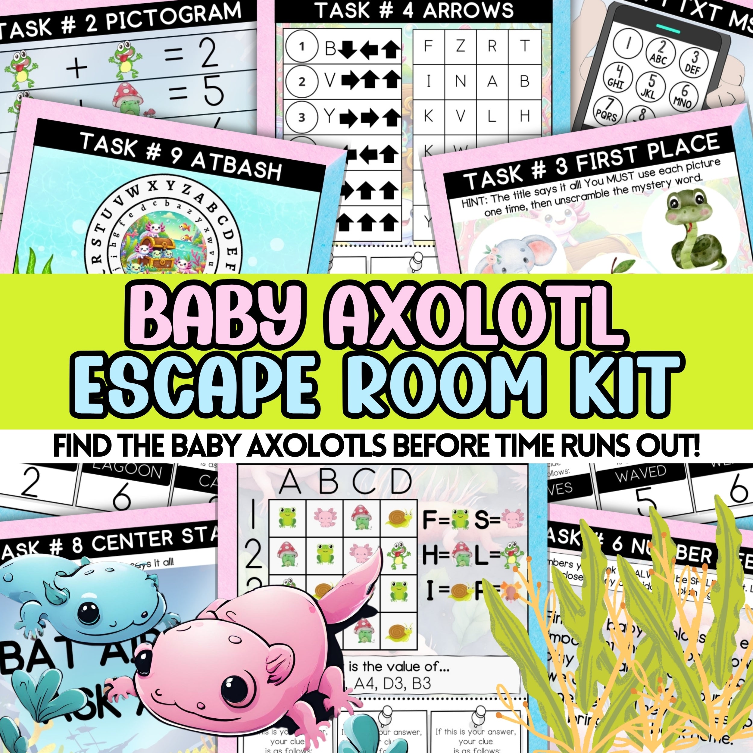 Axolotl Escape Room – Party Prints Press