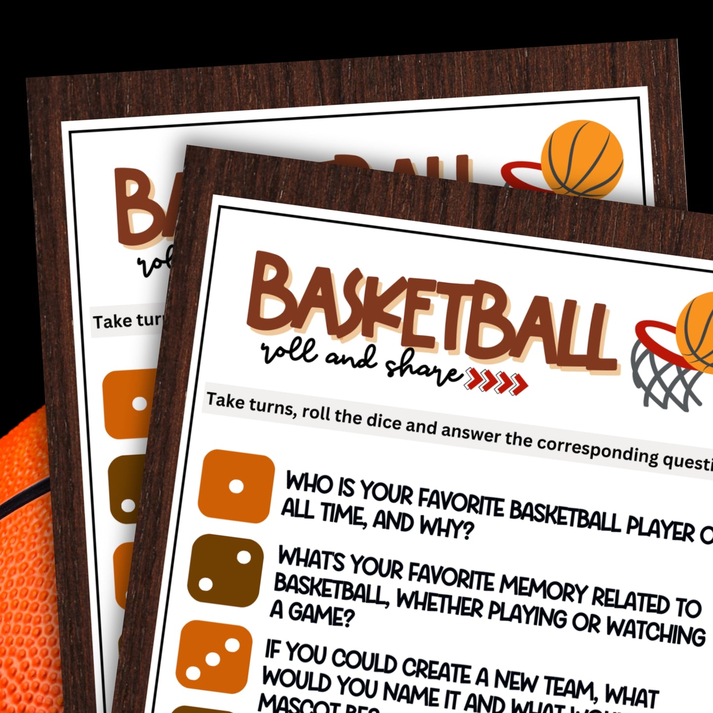 Basketball Roll & Share Dice Game