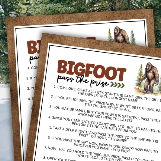 Bigfoot Pass the Prize