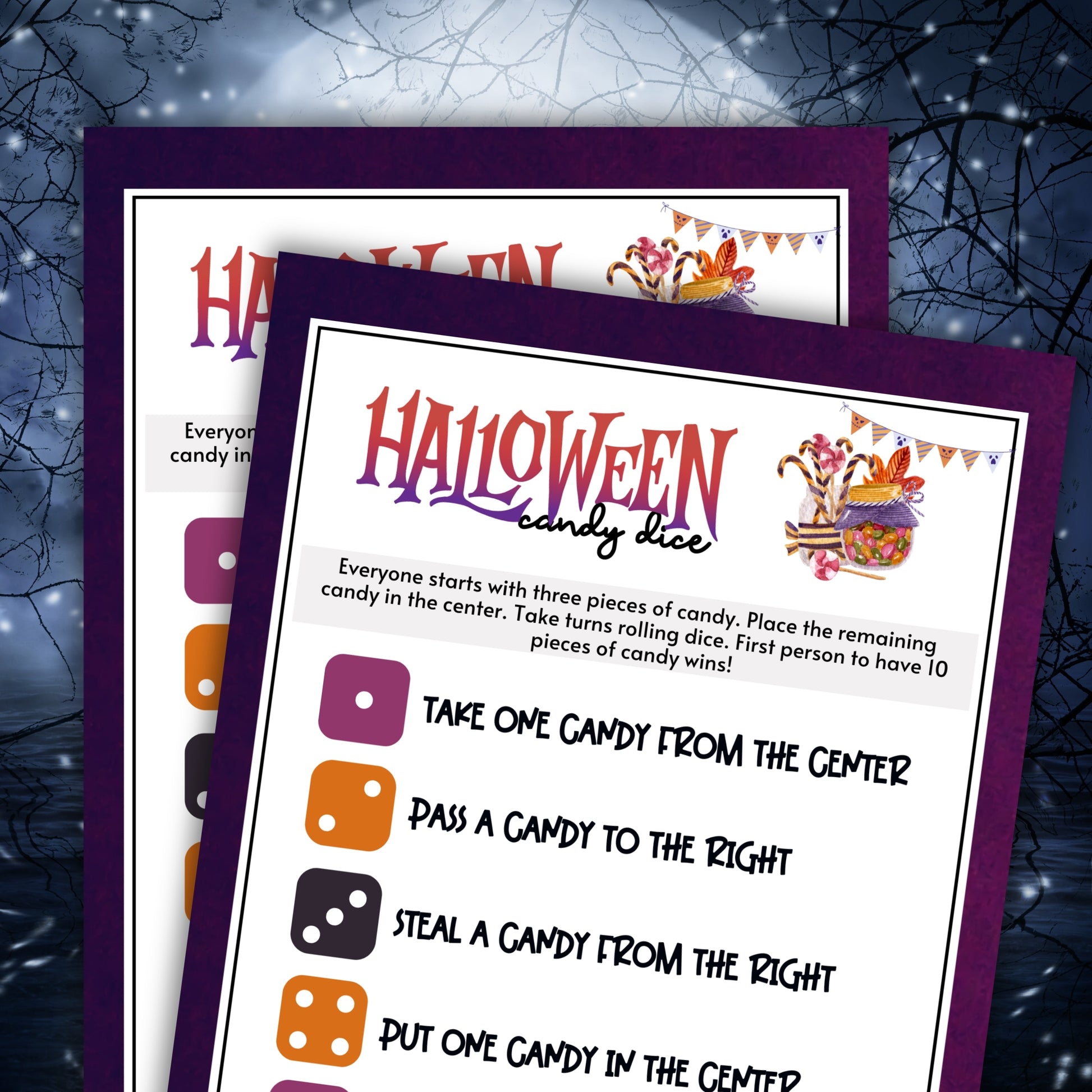 Looking for a spook-tacular way to add some excitement to your Halloween celebrations? The Halloween Candy Dice Game is the perfect treat for all ages!