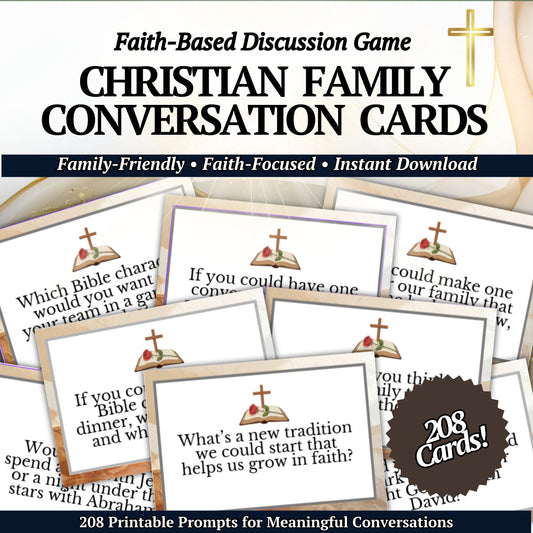 Christian Family Conversation Starters (208 Cards)