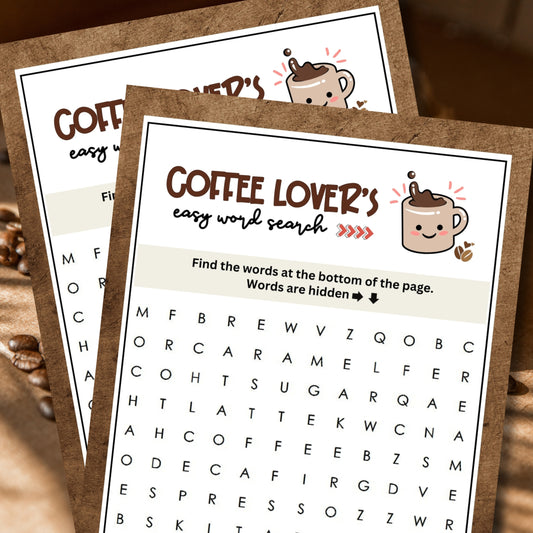 coffee word search