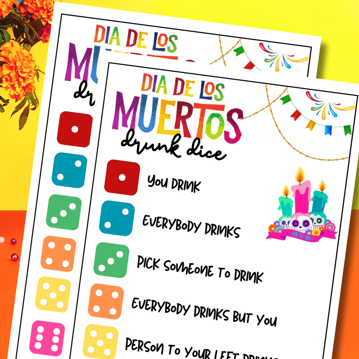 dia de los muertos printable game