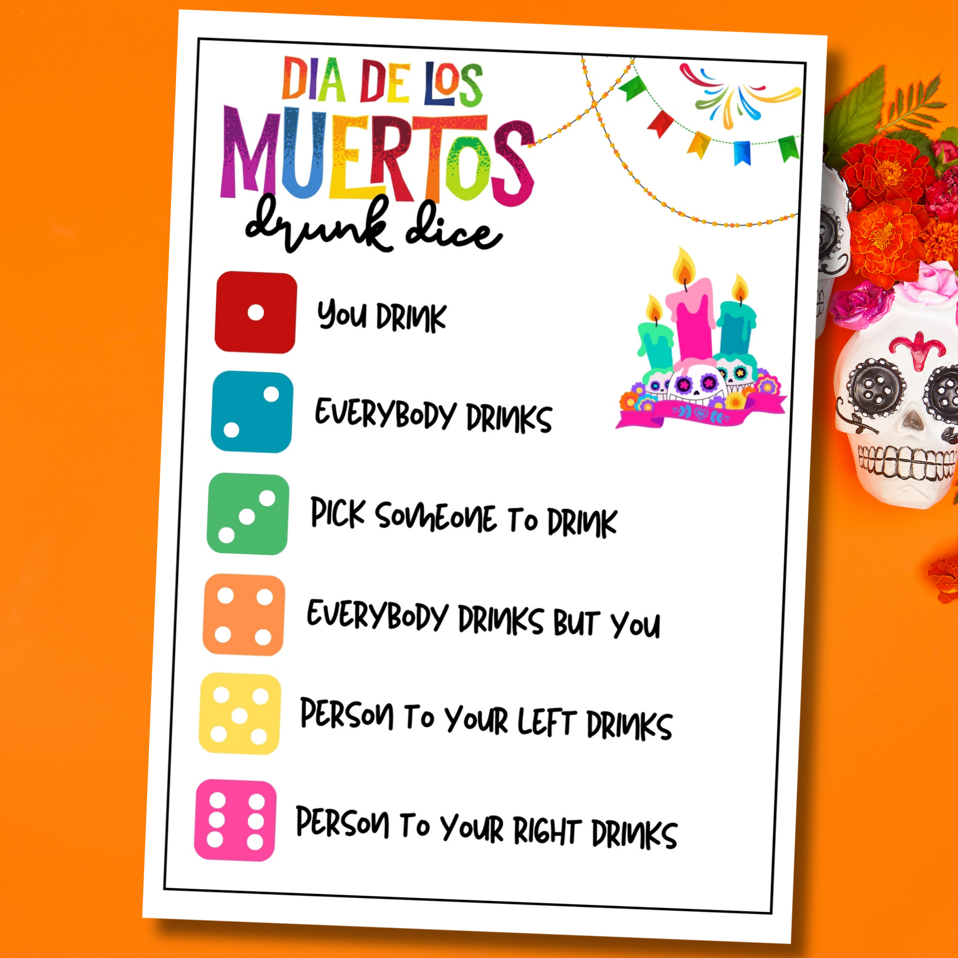 dia de los muertos printable game