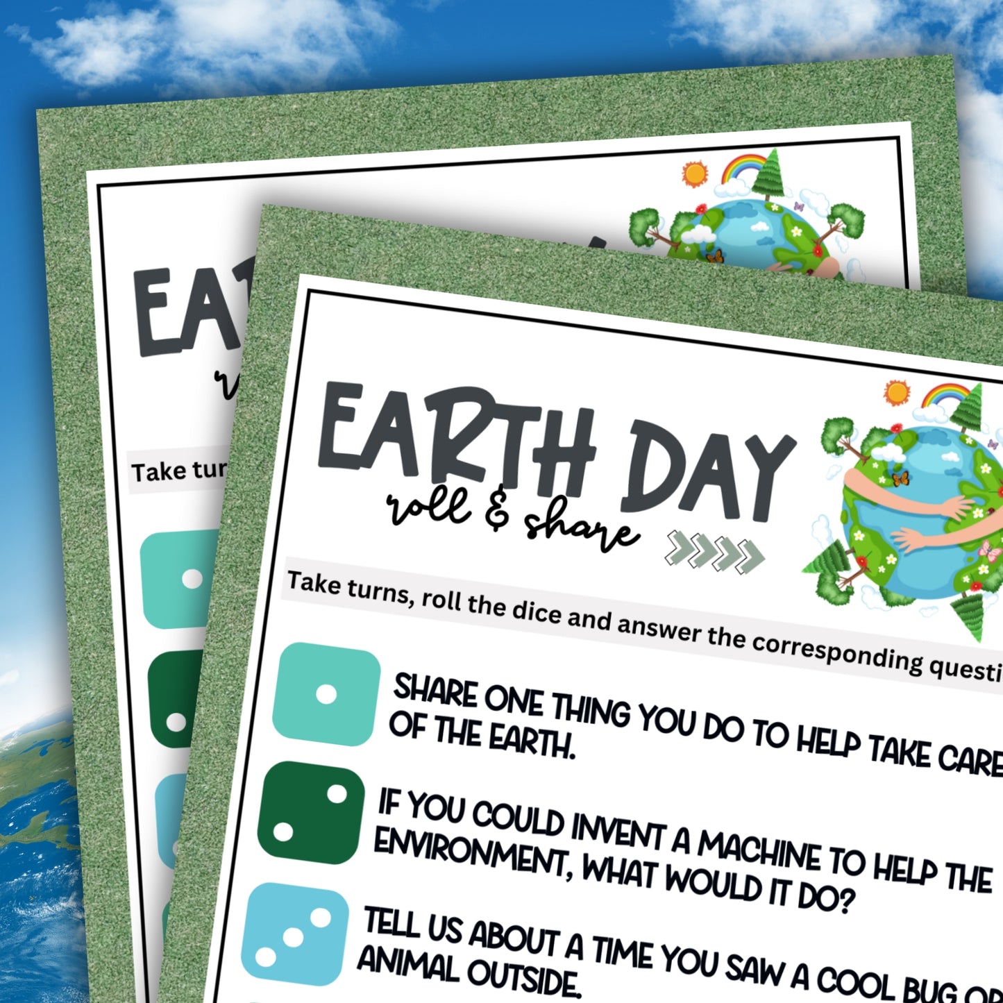 Earth Day Roll & Share Dice Game