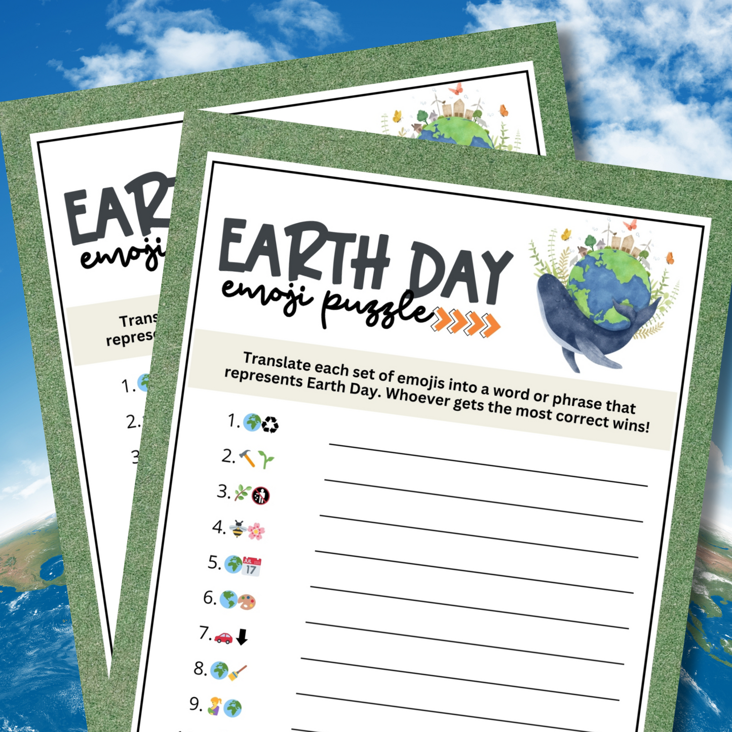 Earth Day Emoji Pictionary