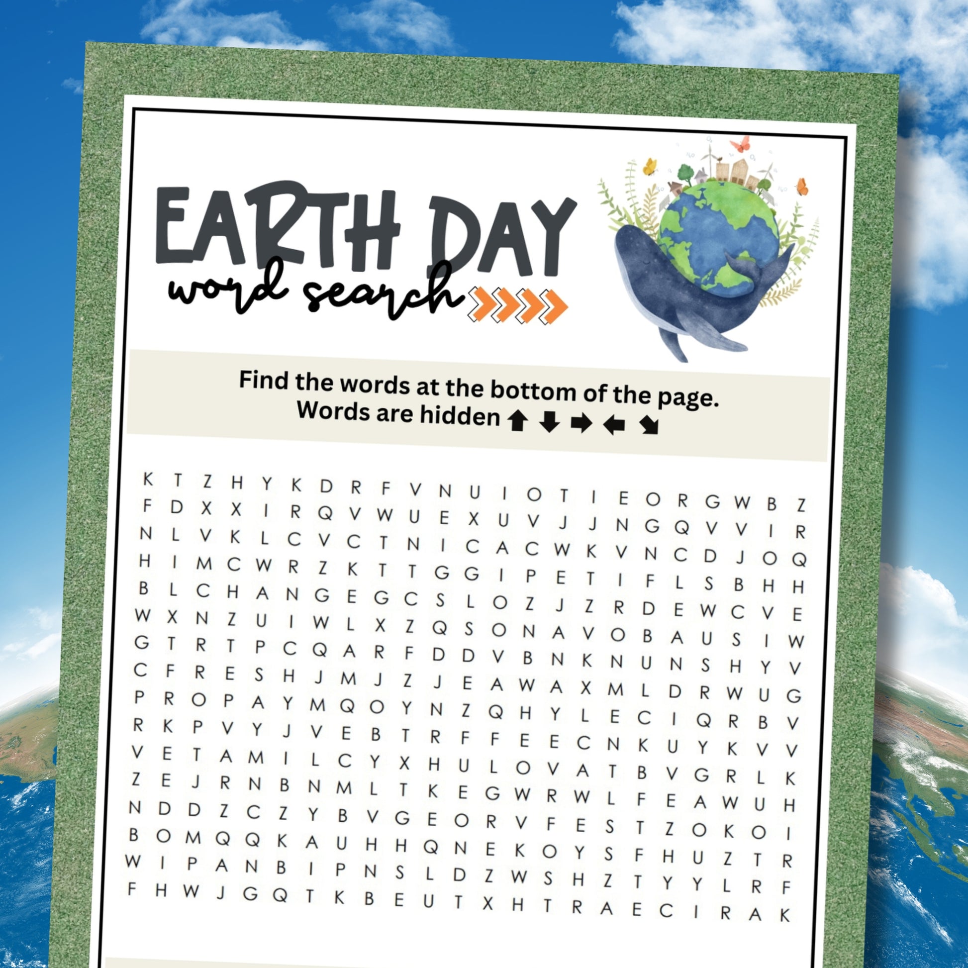 Earth Day Tricky Word Search