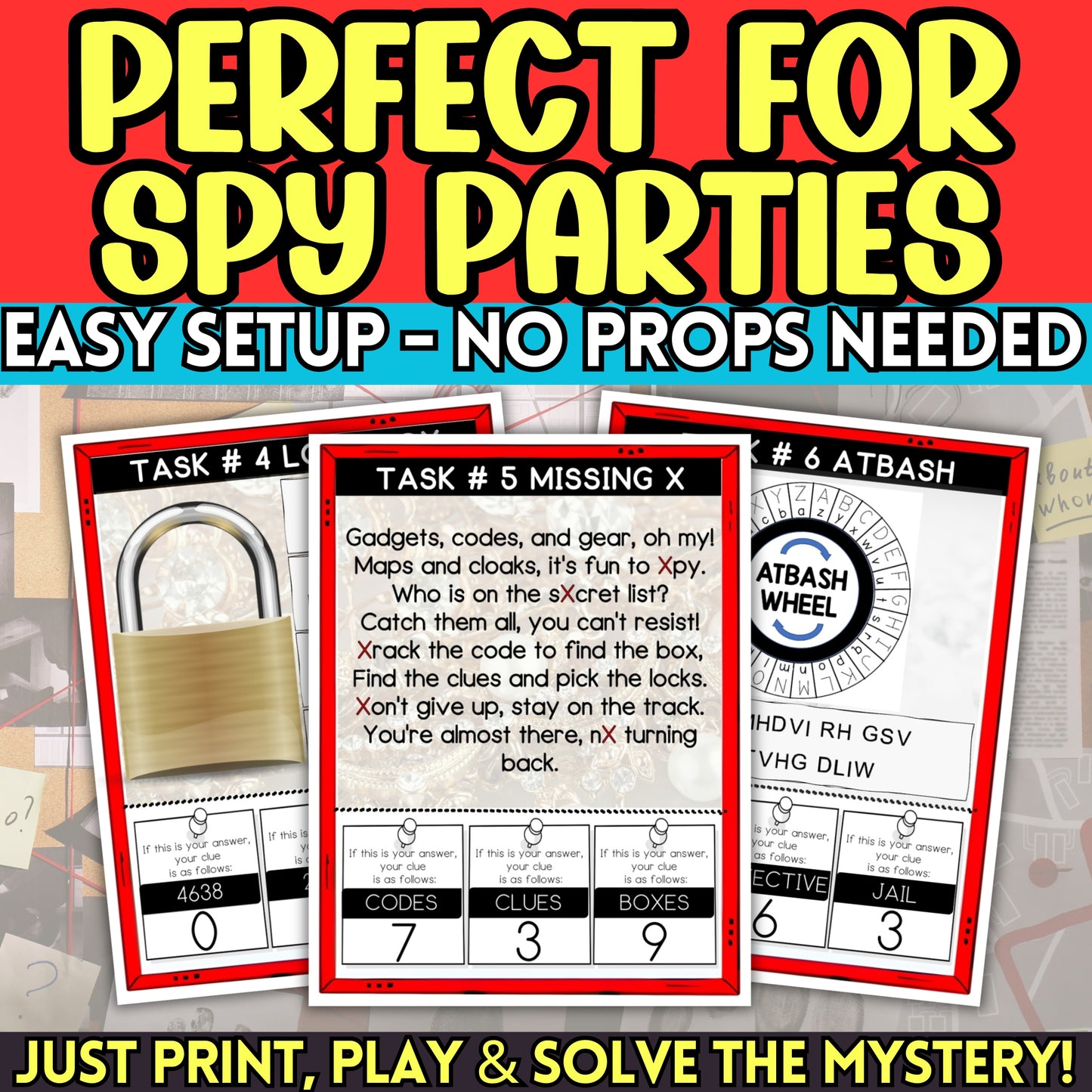 kids escape room perfect for detective spy parties easy setup no props needed print play and solve the mystery