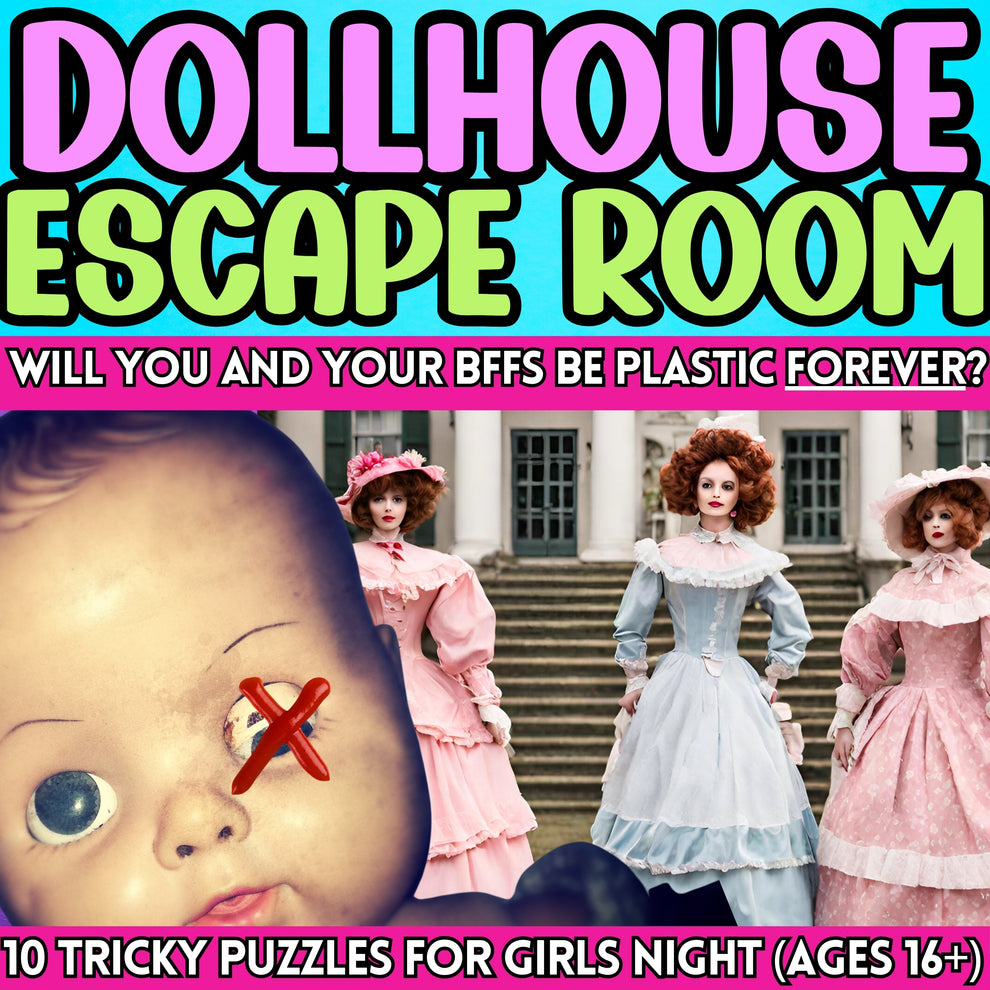 Creepy Dollhouse Escape Room Party Prints Press