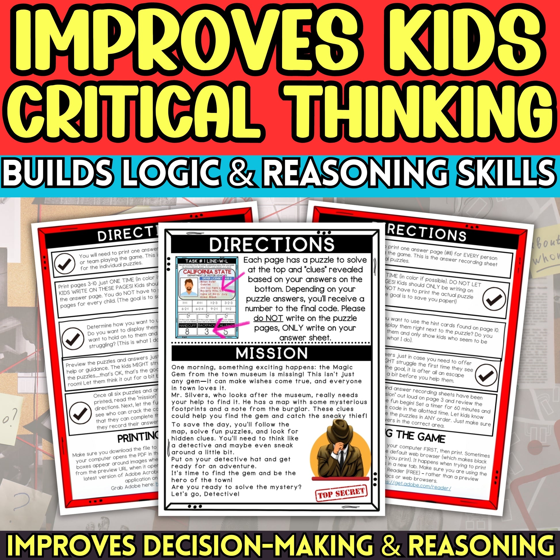 improves kids critical thinking builds logic and reasinong skills improves decision making and reasoning