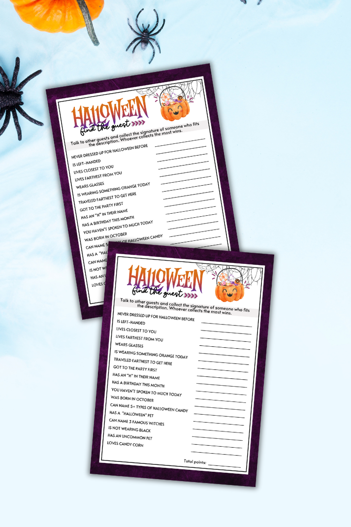 Looking for a fun and easy icebreaker game to play at your Halloween Party? This "Find The Guest" printable game from Party Prints Press is just what you need!&nbsp;