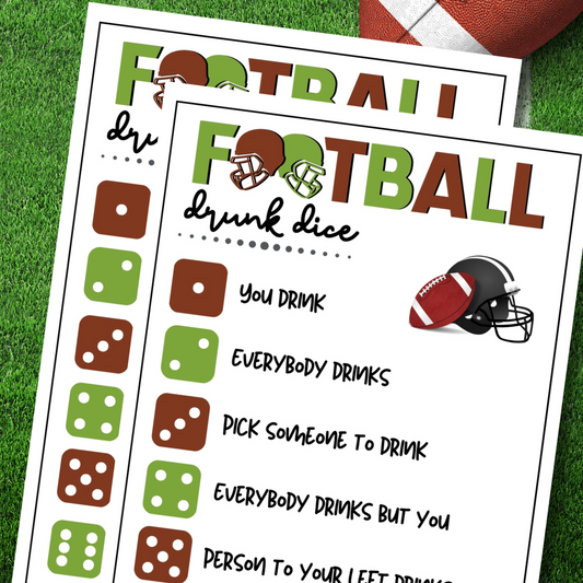 football party drunk dice printable