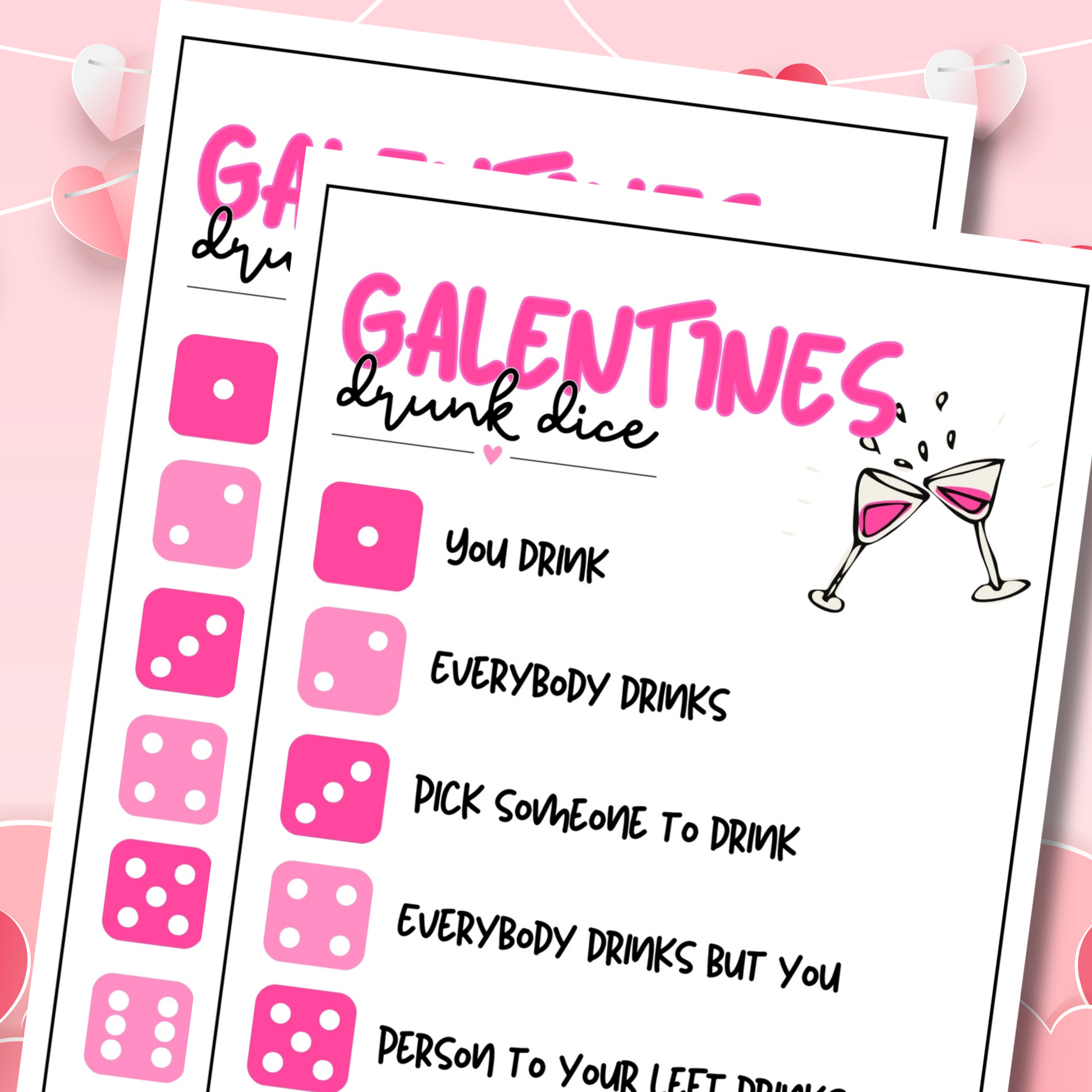 galentine's day drunk dice adult drinking game