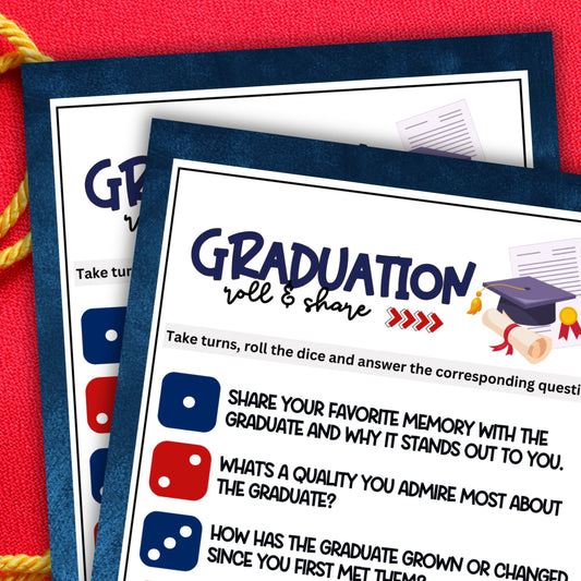 Graduation Roll & Share Dice Game