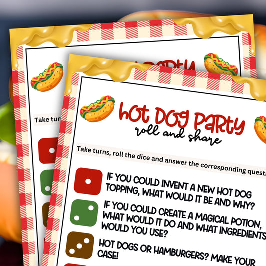 Hot Dog Themed Roll & Share Dice Game