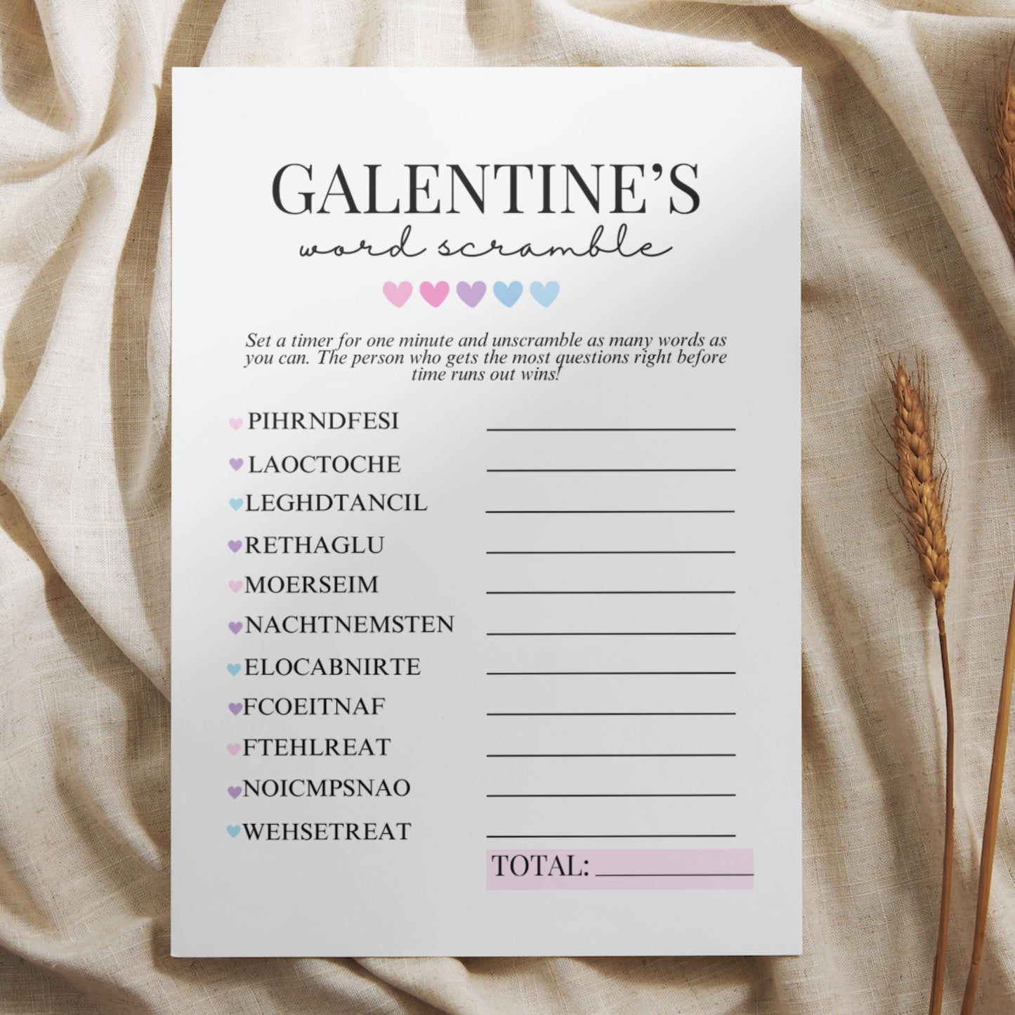 Galentine's Tricky Word Scramble