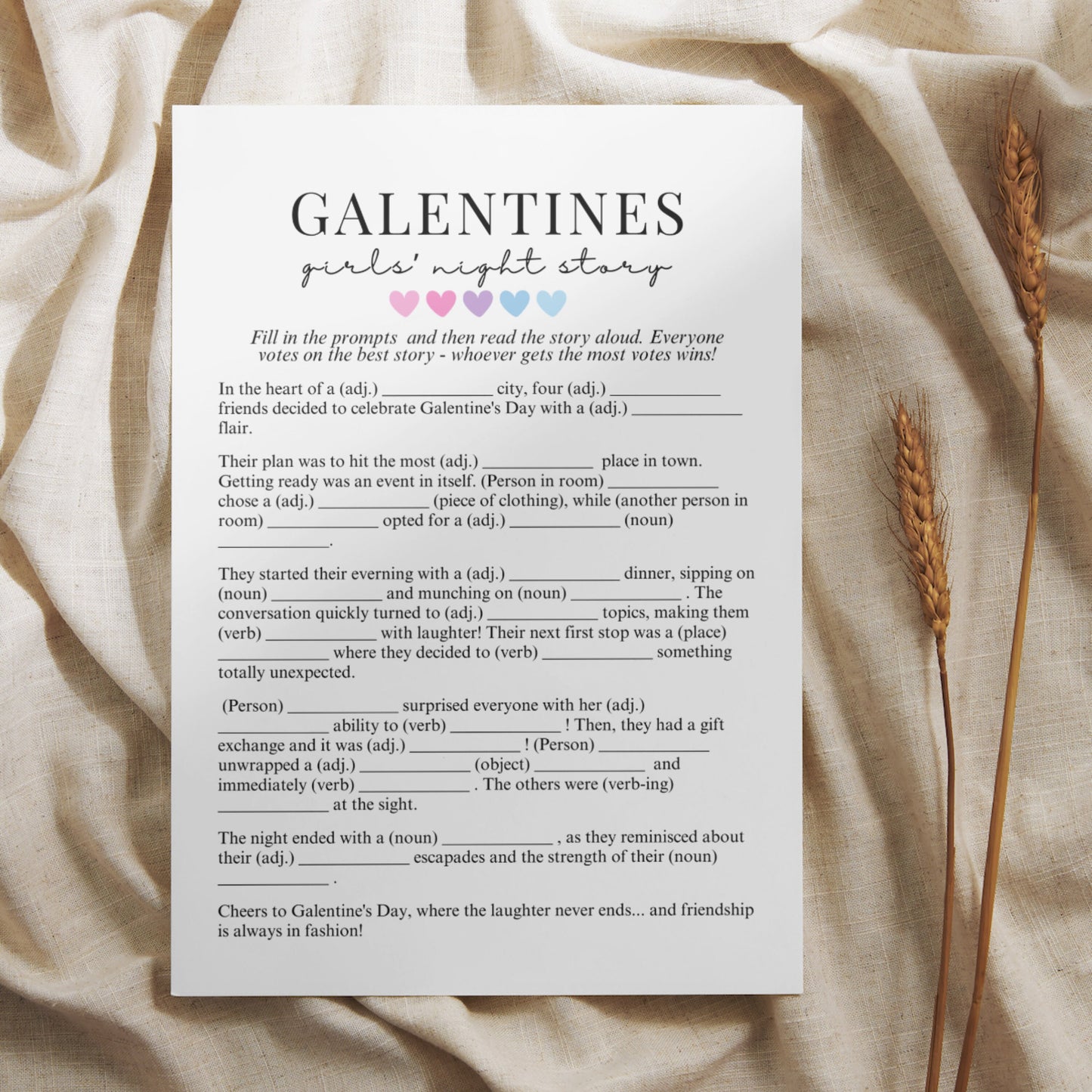 Galentines Day Ad Lib