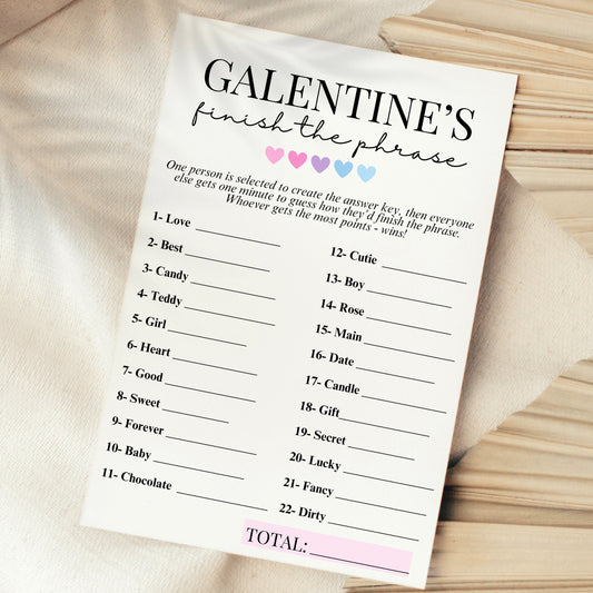 Galentine's Finish The Phrase