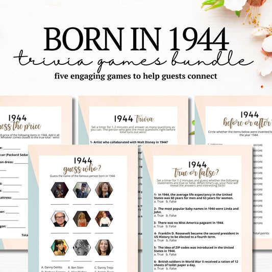 Born in 1944 Trivia Bundle