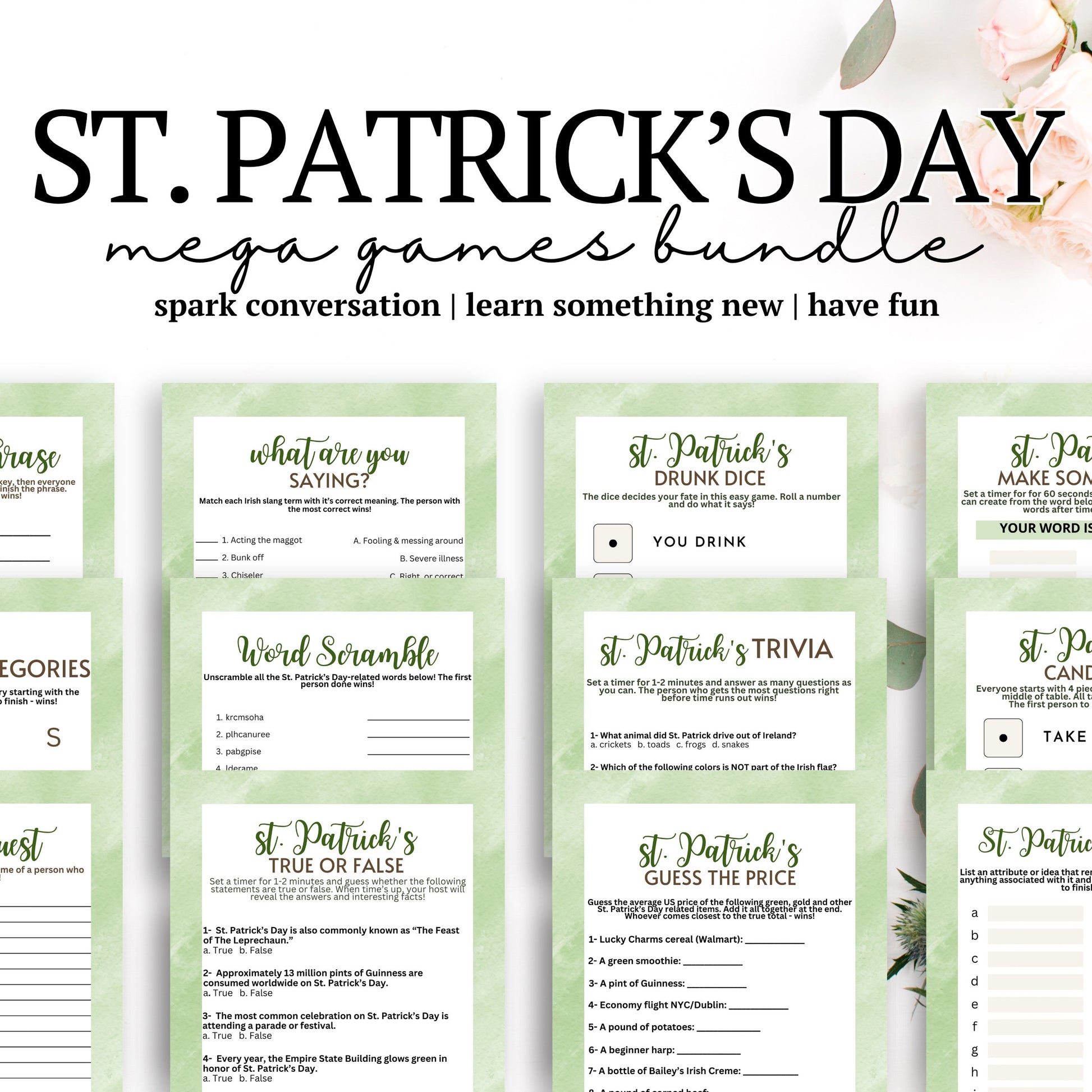 st patricks day games bundle