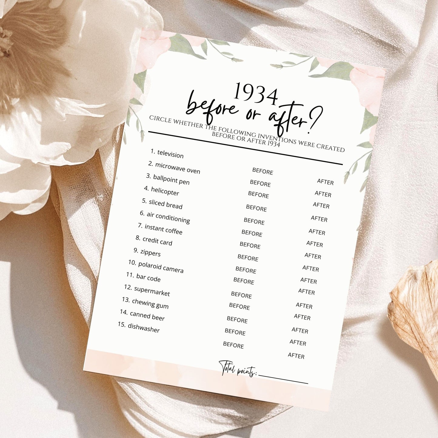 Born in 1934 Trivia Bundle