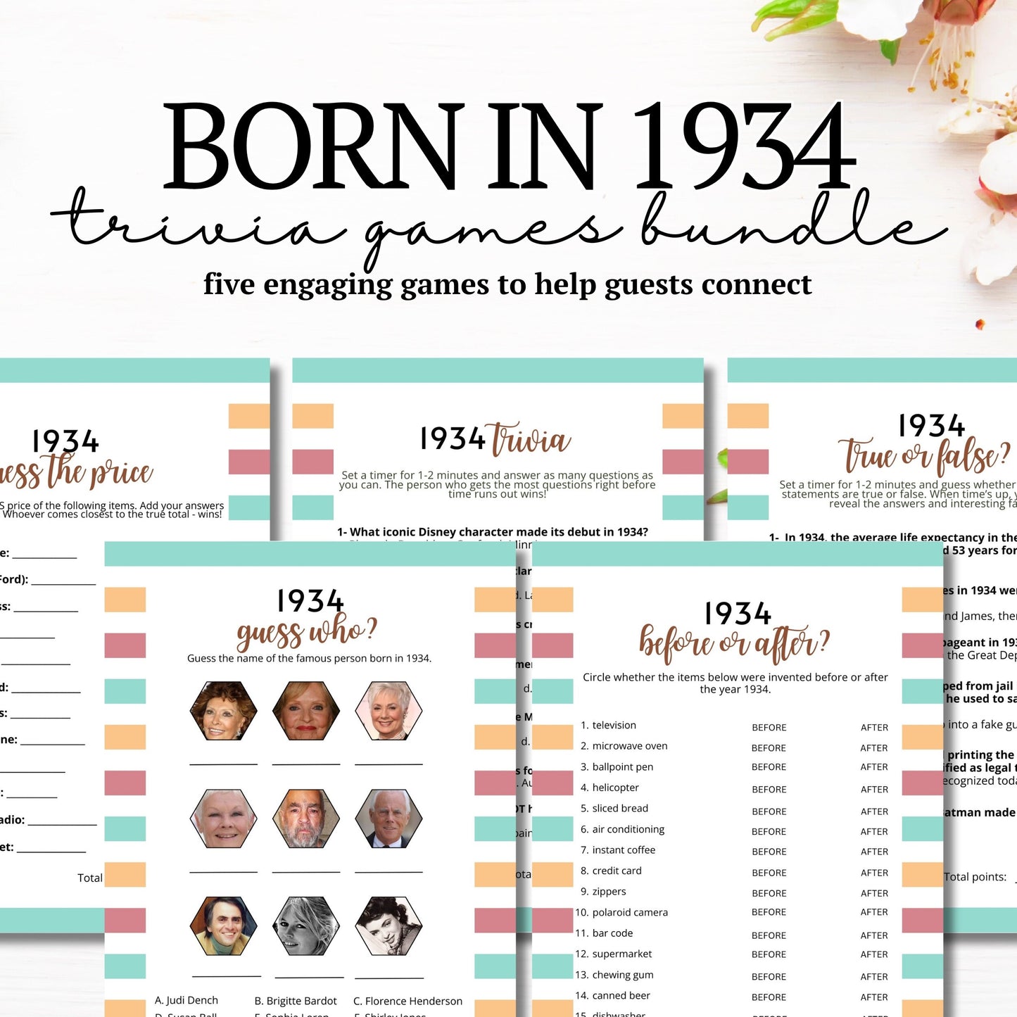 Born in 1934 Trivia Bundle
