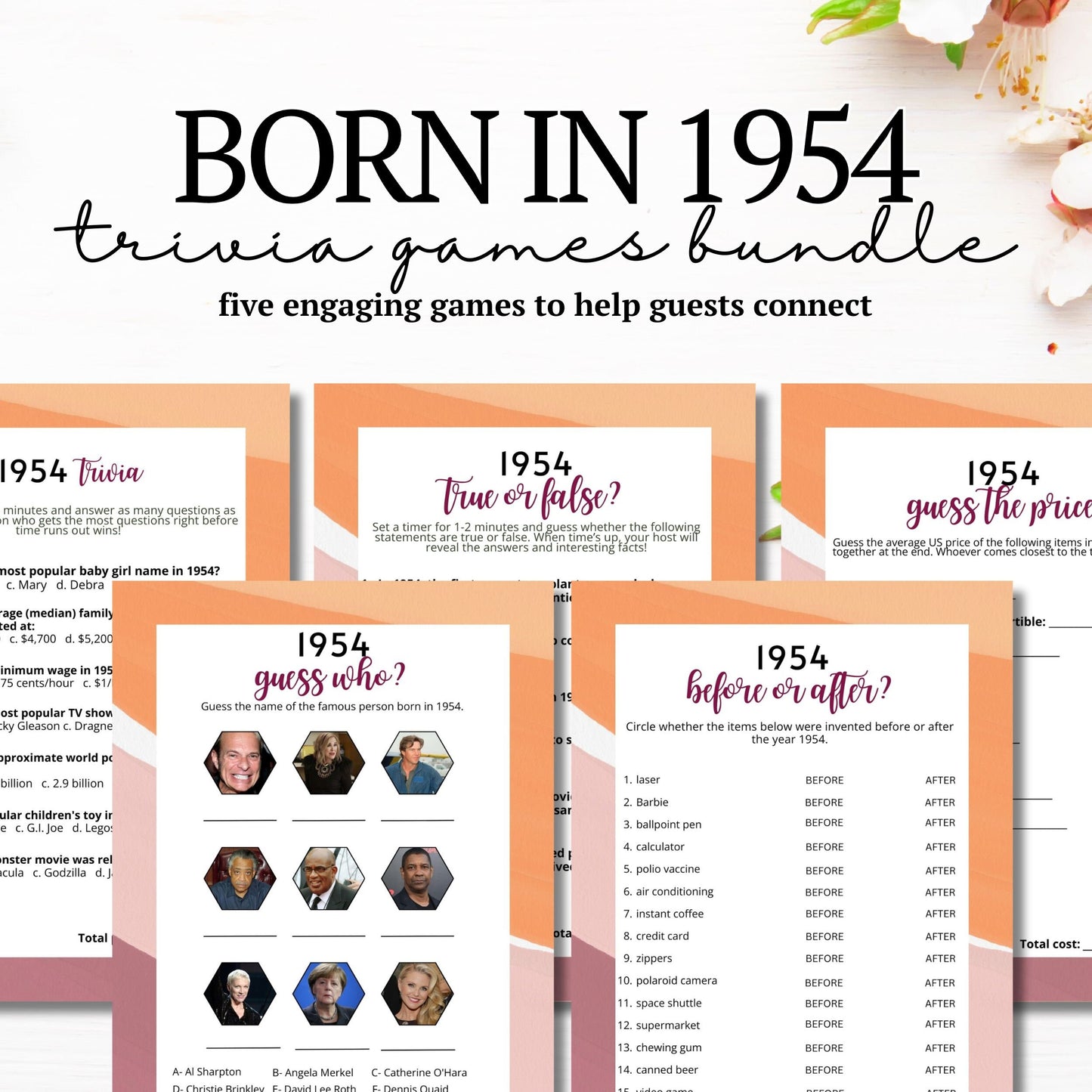 Born in 1954 Trivia Bundle
