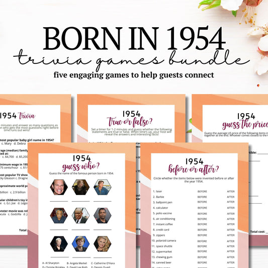 Born in 1954 Trivia Bundle