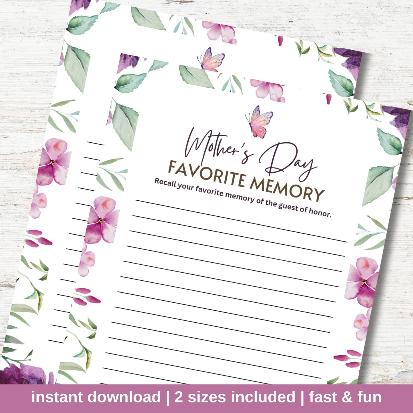 Mother's Day Memory Card