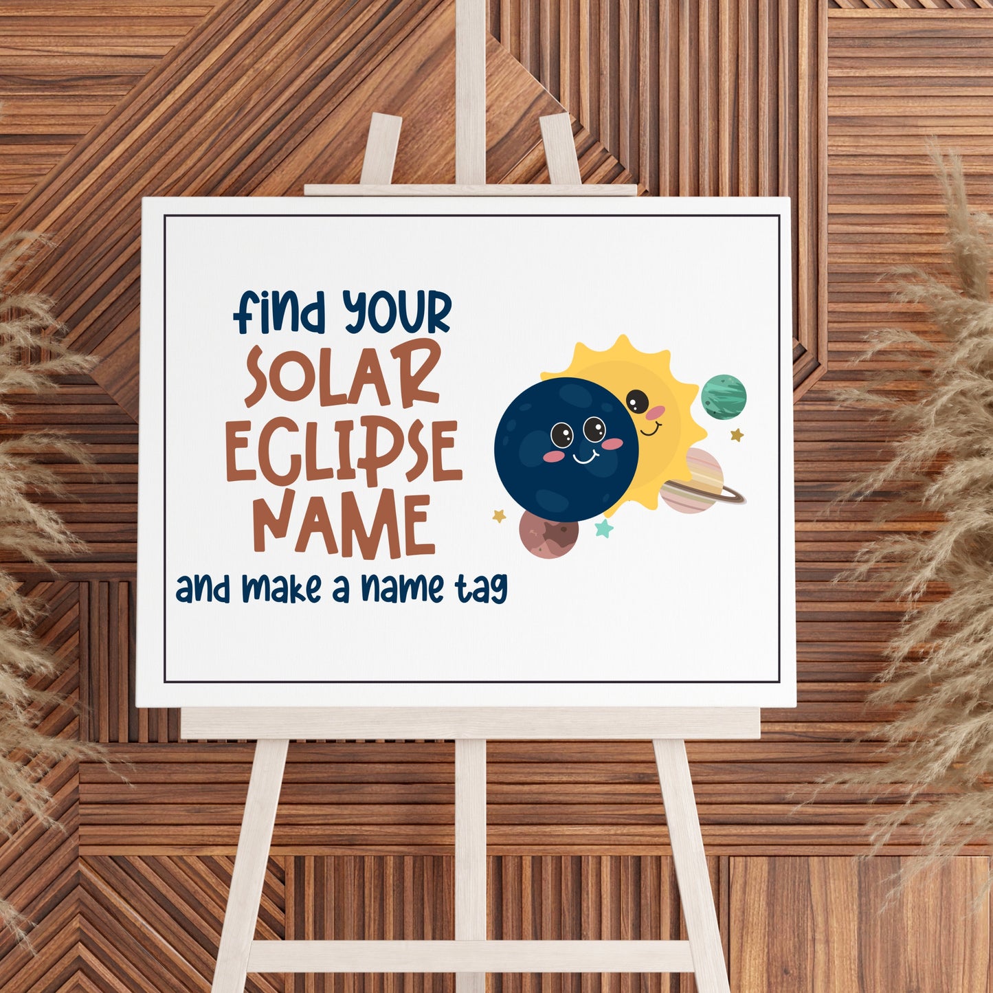 whats your solar eclipse name game mockup - party sign