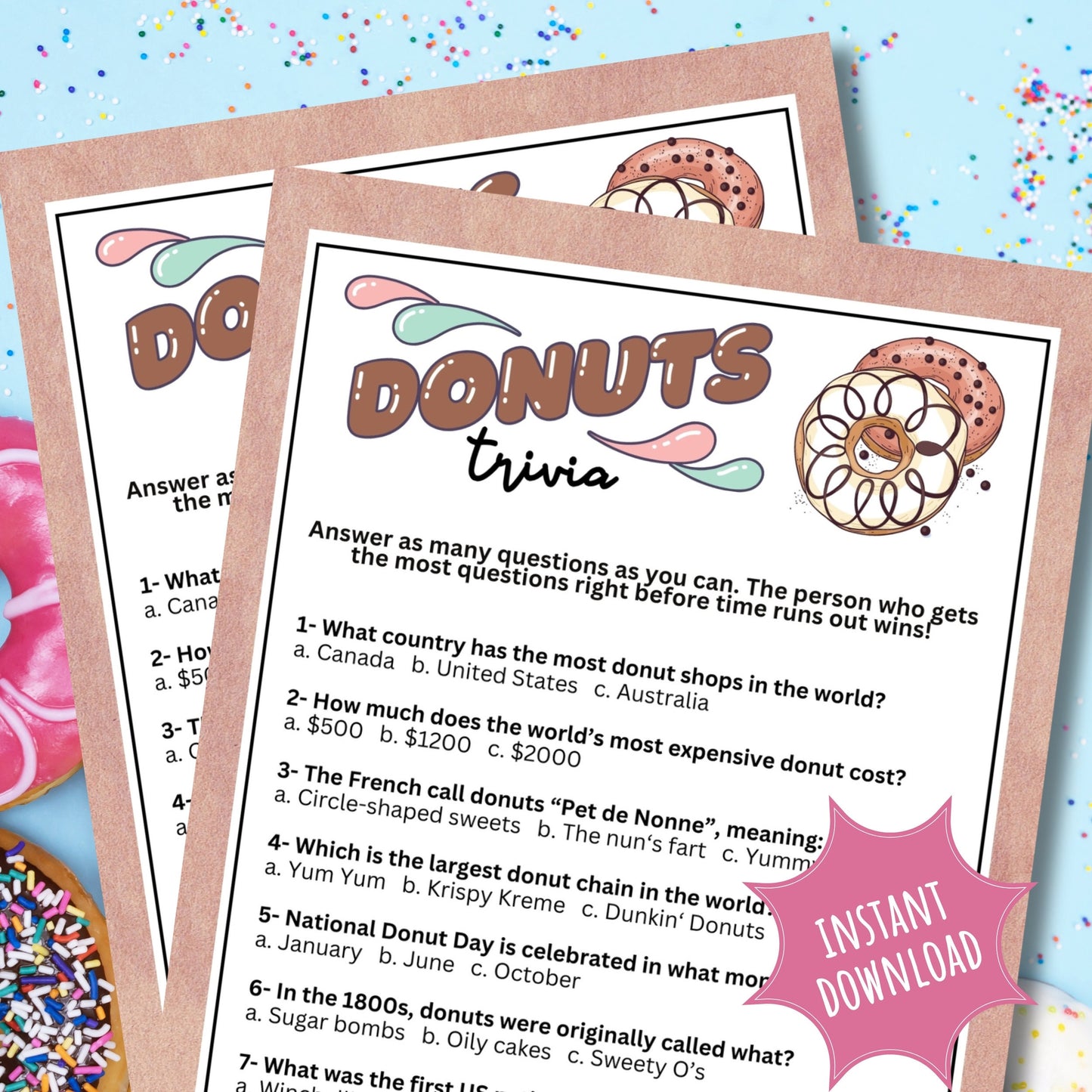 Donut Party Trivia