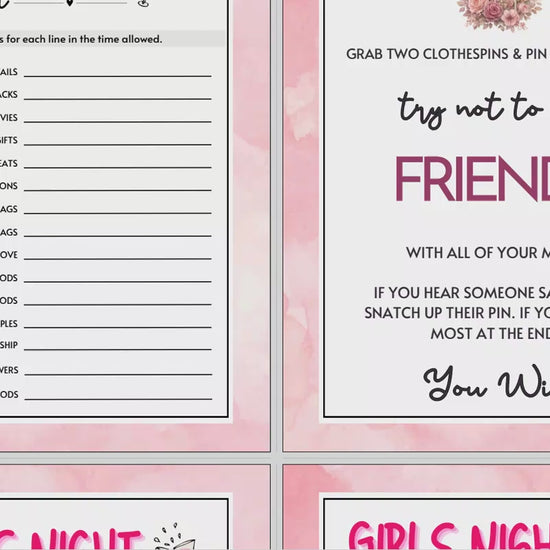 girls night party games video