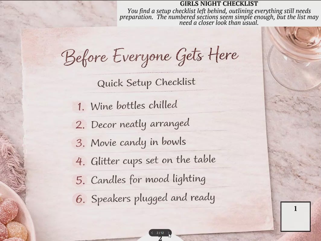 girls night escape game video