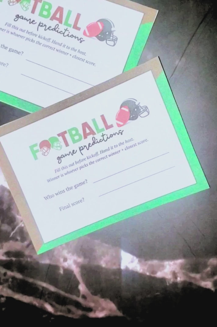 football game predictions cutout video